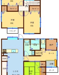 久留米市北野町千代島（戸建） 間取り図