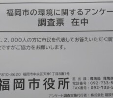 環境に関するアンケートに答えてみたら